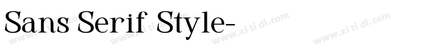 Sans Serif Style字体转换